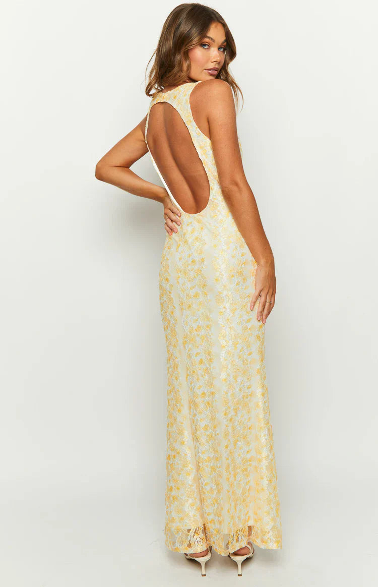 SOPHIA MAXI DRESS - SUNSHINE YELLOW