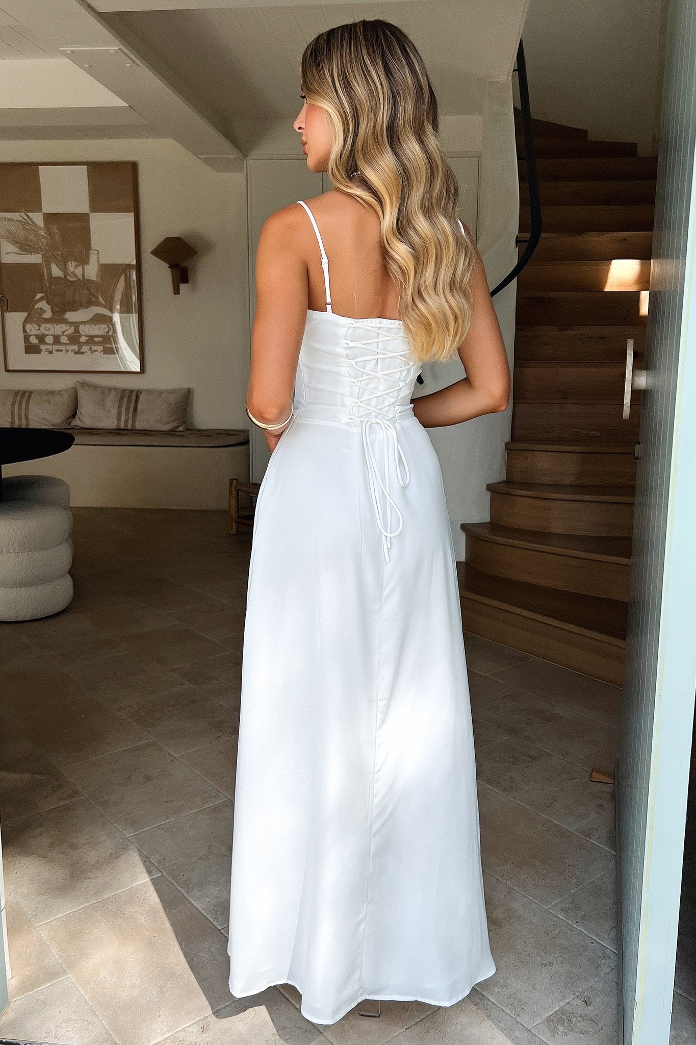 AURORA LACE-UP MAXI DRESS