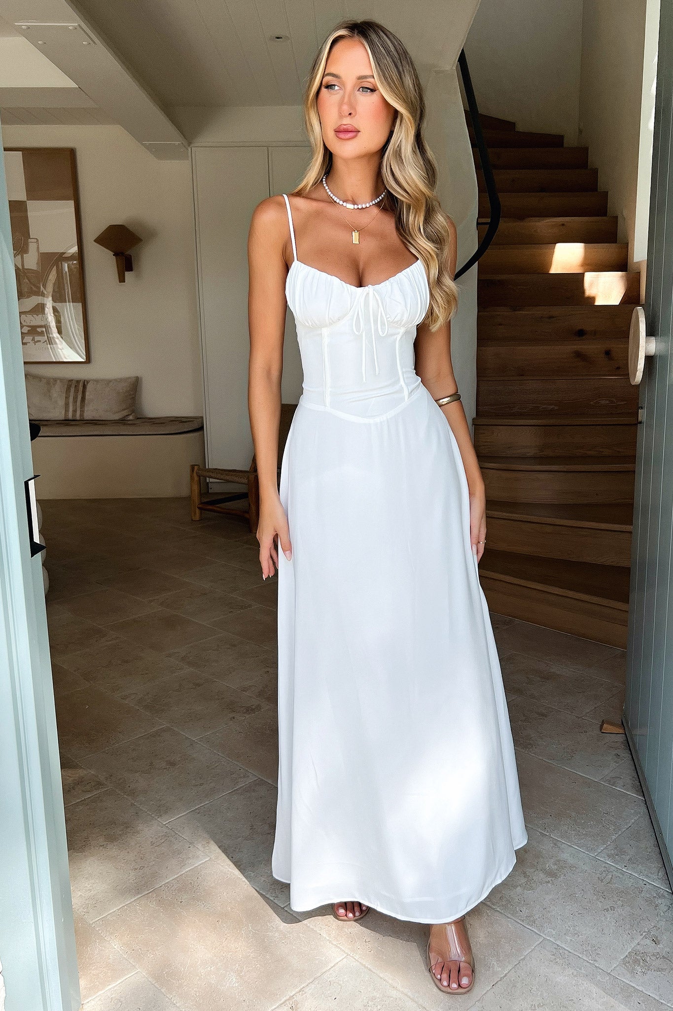 AURORA LACE-UP MAXI DRESS