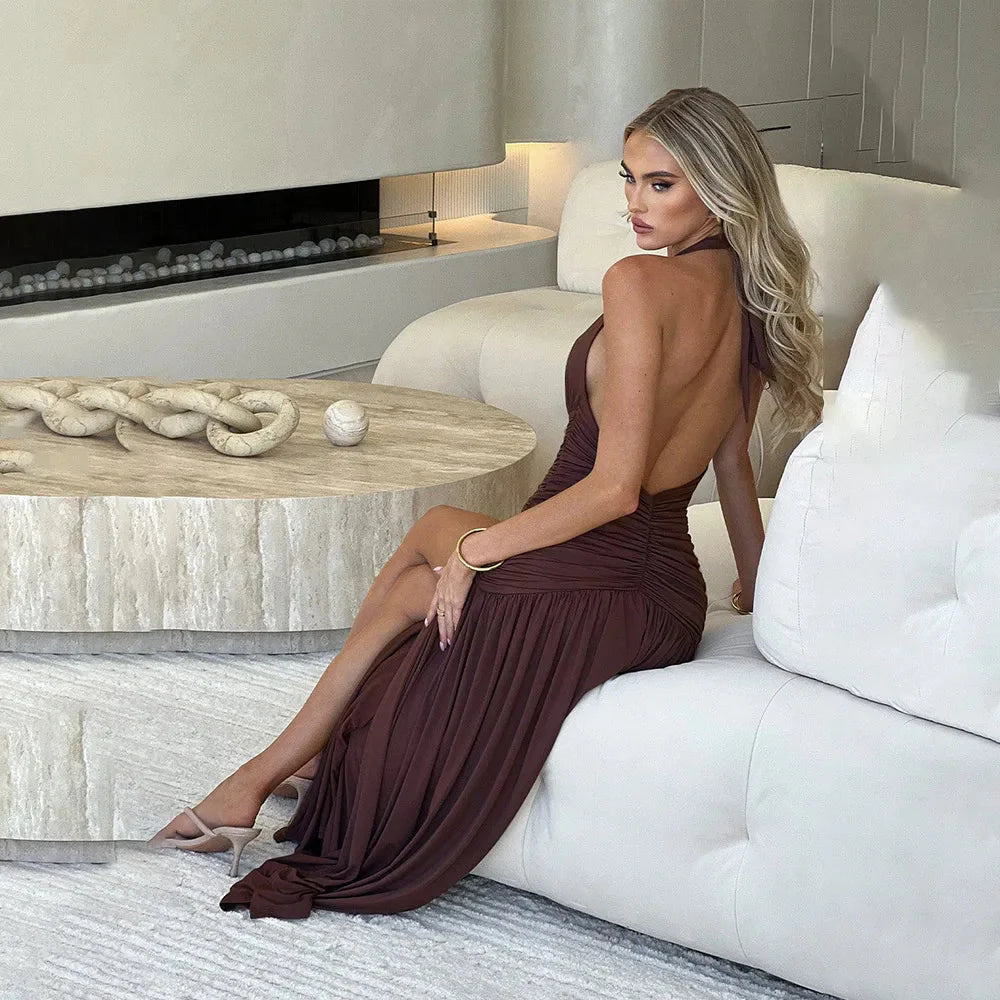 SELENA MAXI DRESS- MOCHA