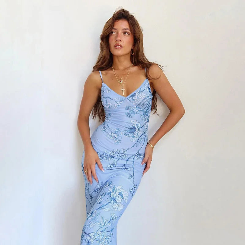 SERENA MAXI DRESS  - BLUE