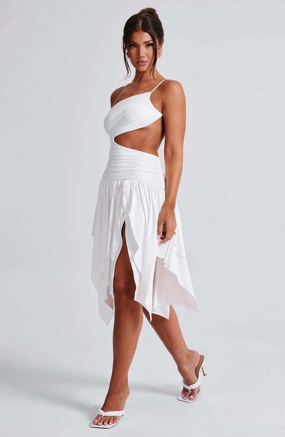 Luna Midi Dress - WHITE