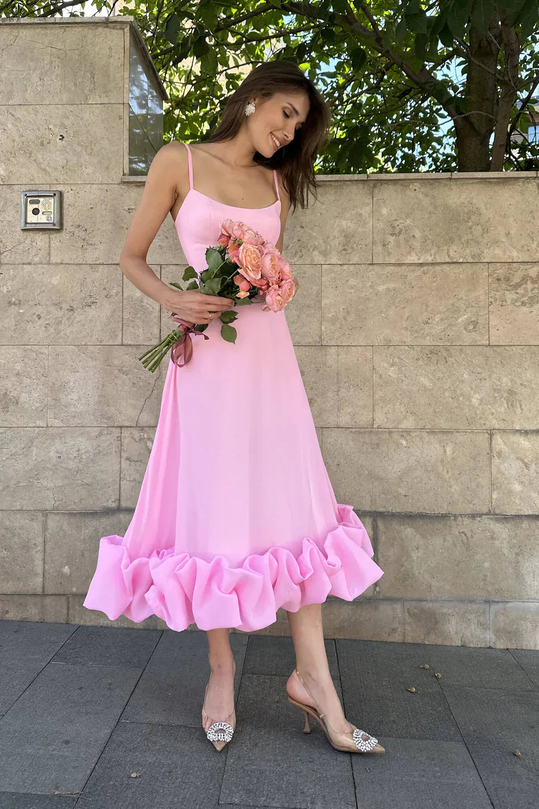 EVA MIDI DRESS - PINK